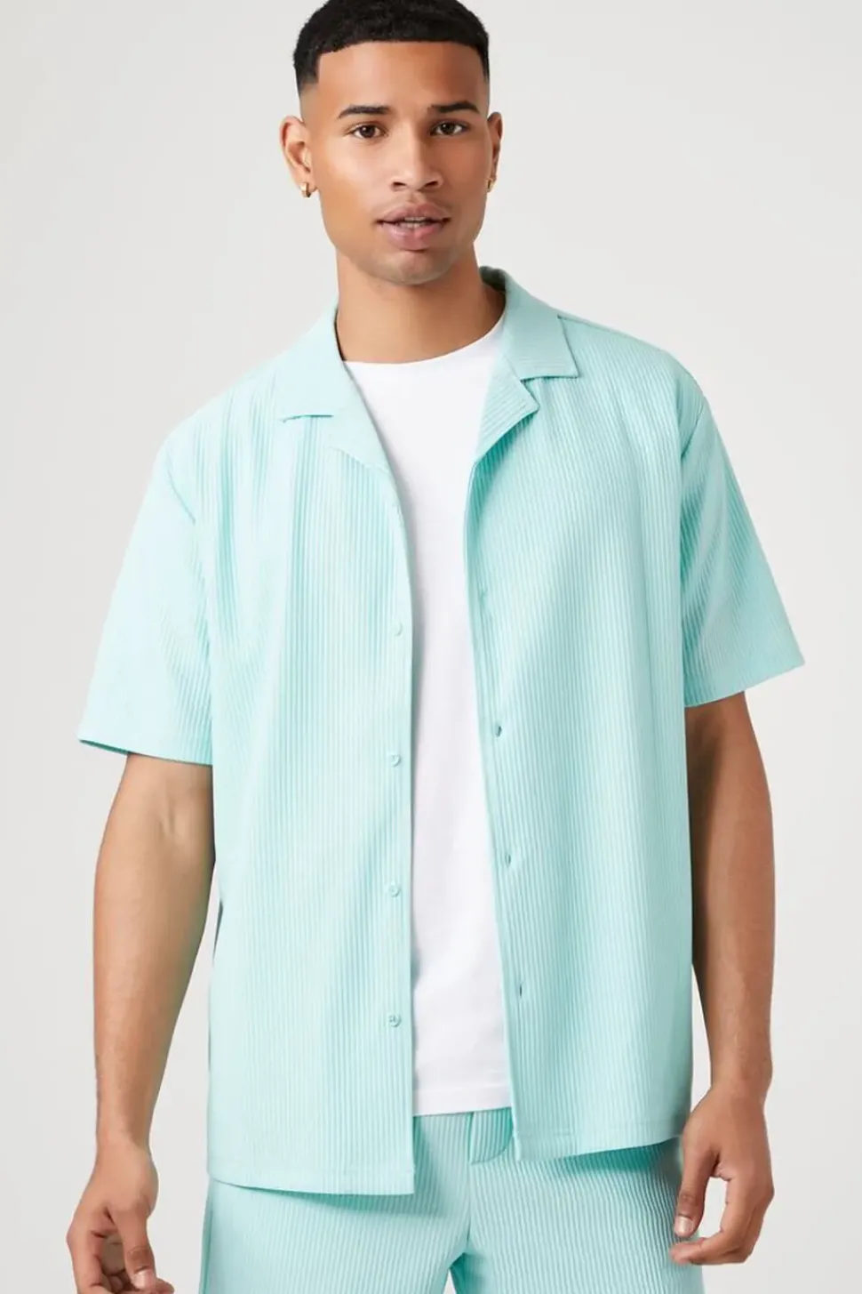 Ribbed Short-Sleeve Shirt