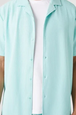 Ribbed Short-Sleeve Shirt