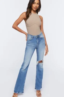 Ribbed Sleeveless Bodysuit