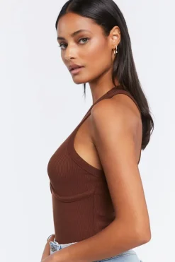 Ribbed Sleeveless Bodysuit