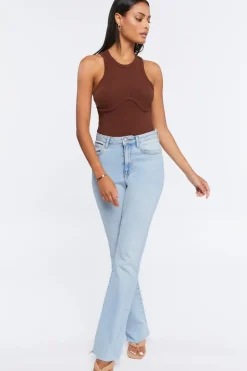 Ribbed Sleeveless Bodysuit