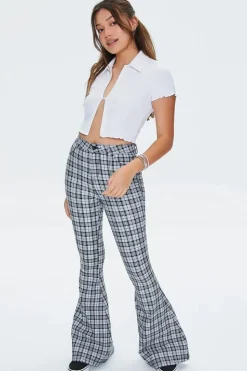 Ribbed Split-Hem Crop Top