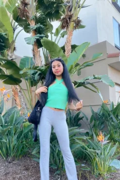 Ribbed Straight-Leg Pants