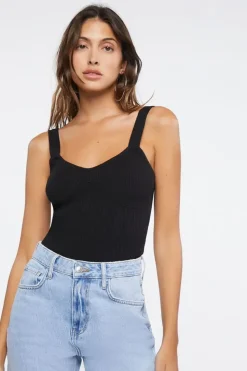 Ribbed Sweater-Knit Top