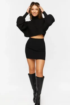 Ribbed Sweater & Mini Skirt Set