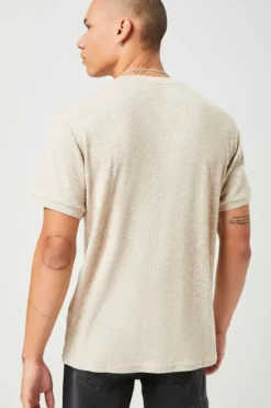 Ribbed Textured Melange Tee