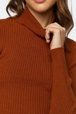 Ribbed Turtleneck Sweater