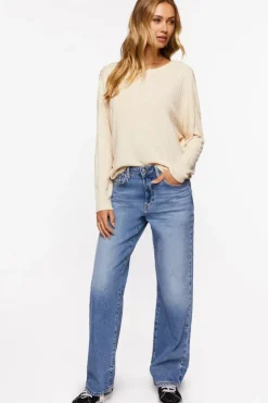 Ribbed Twist-Back Sweater