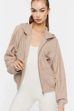 Ribbed Zip-Up Hoodie
