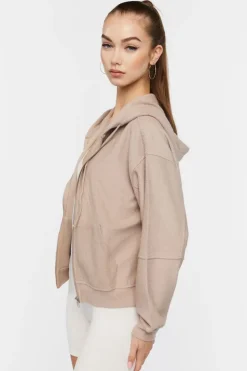 Ribbed Zip-Up Hoodie