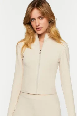 Ribbed Zip-Up Top