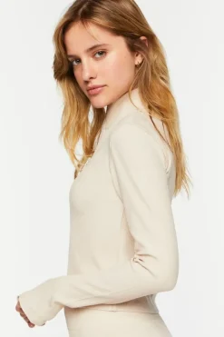 Ribbed Zip-Up Top