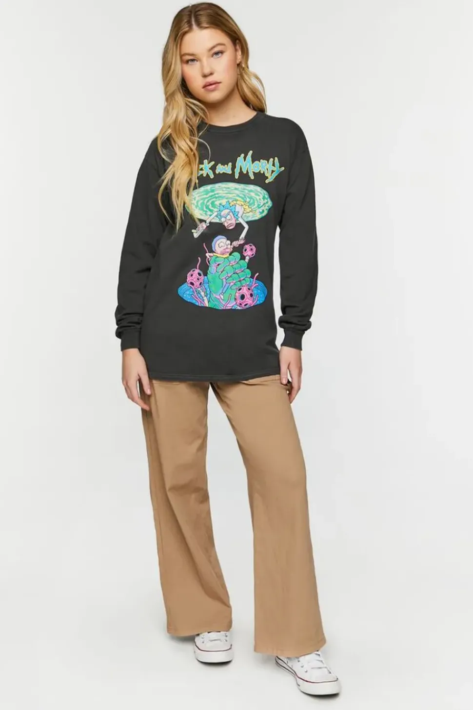 Rick And Morty Graphic Long-Sleeve Tee