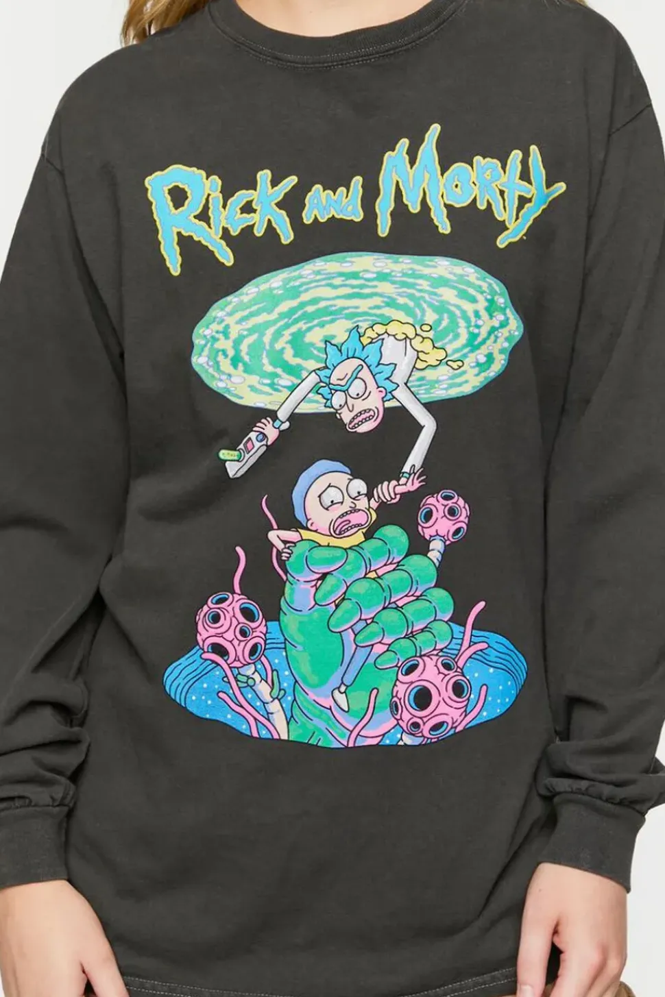 Rick And Morty Graphic Long-Sleeve Tee