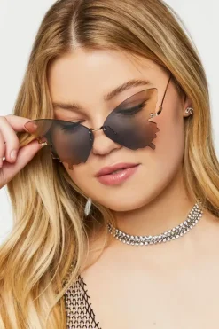 Rimless Butterfly Sunglasses