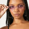 Rimless Drip Lens Sunglasses