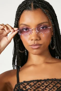 Rimless Drip Lens Sunglasses
