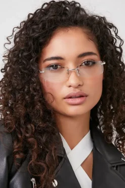Rimless Rectangular Sunglasses