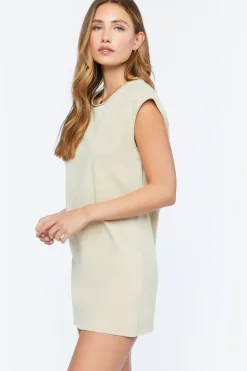 Rolled Mini T-Shirt Dress