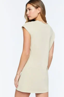 Rolled Mini T-Shirt Dress