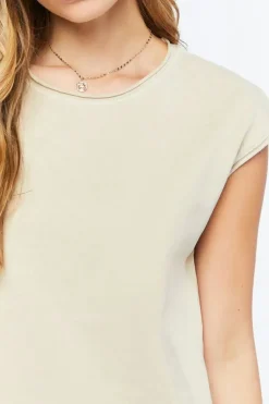 Rolled Mini T-Shirt Dress