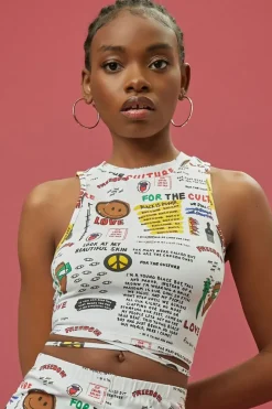 Ron Bass Art Print Crop Top