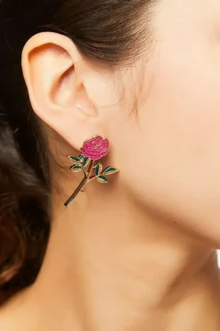 Rose Drop Earrings