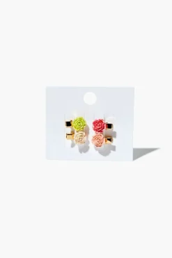 Rose Hair Clip Set