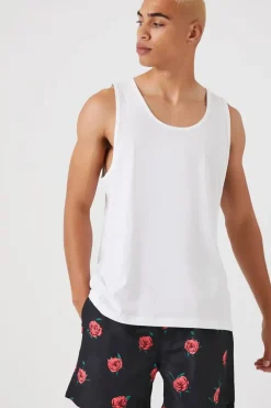 Rose Print Swim Trunks