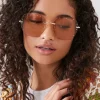 Round Rimless Sunglasses