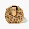 Round Straw Crossbody Bag