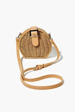 Round Straw Crossbody Bag