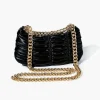 Ruched Baguette Shoulder Bag