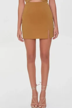 Ruched Cropped Cami & Mini Skirt Set