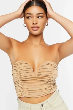 Ruched Cropped Tube Top