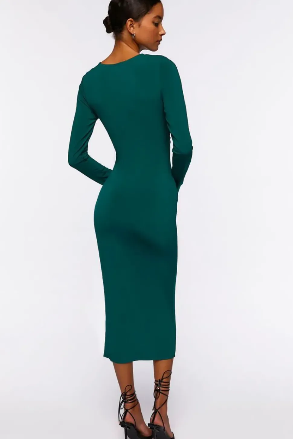 Ruched Cutout Midi Dress