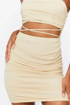 Ruched Cutout Mini Dress