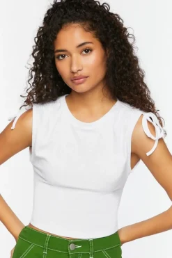 Ruched Drawstring Cropped Tank Top