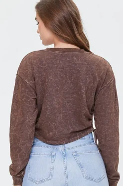 Ruched Drawstring Crop Top