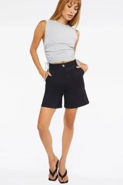 Ruched Drawstring Crop Top
