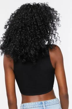 Ruched Drawstring Crop Top