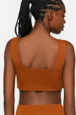 Ruched Drawstring Lounge Crop Top