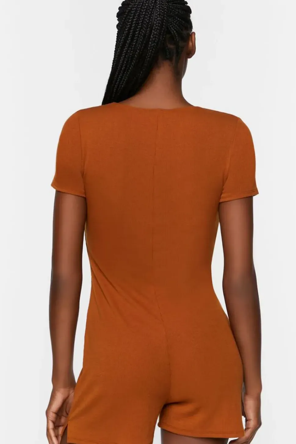 Ruched Drawstring Lounge Romper
