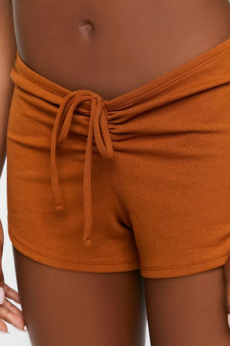 Ruched Drawstring Lounge Shorts