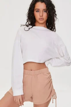 Ruched Drawstring Shorts