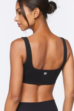 Ruched Drawstring Sports Bra