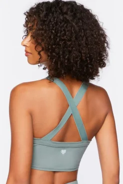 Ruched Drawstring Sports Bra
