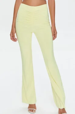Ruched High-Rise Pants