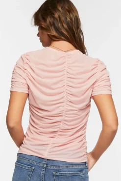 Ruched Keyhole Top