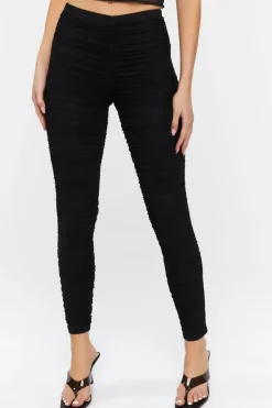 Ruched Mid-Rise Leggings